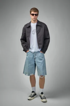 Askyurself Frayed Baggy Denim Shorts - LABELS