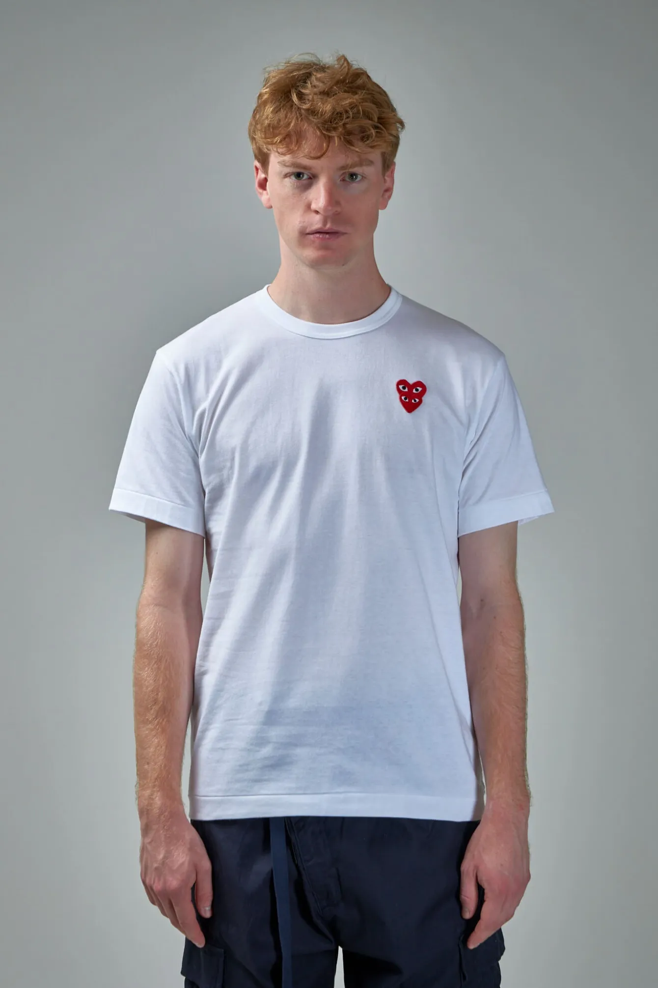 CDG Play Double Heart T-shirt white - LABELS