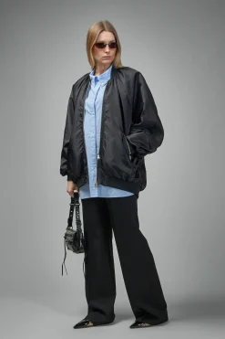 Frenken Market Nylon Bomber Jacket Coat - LABELS