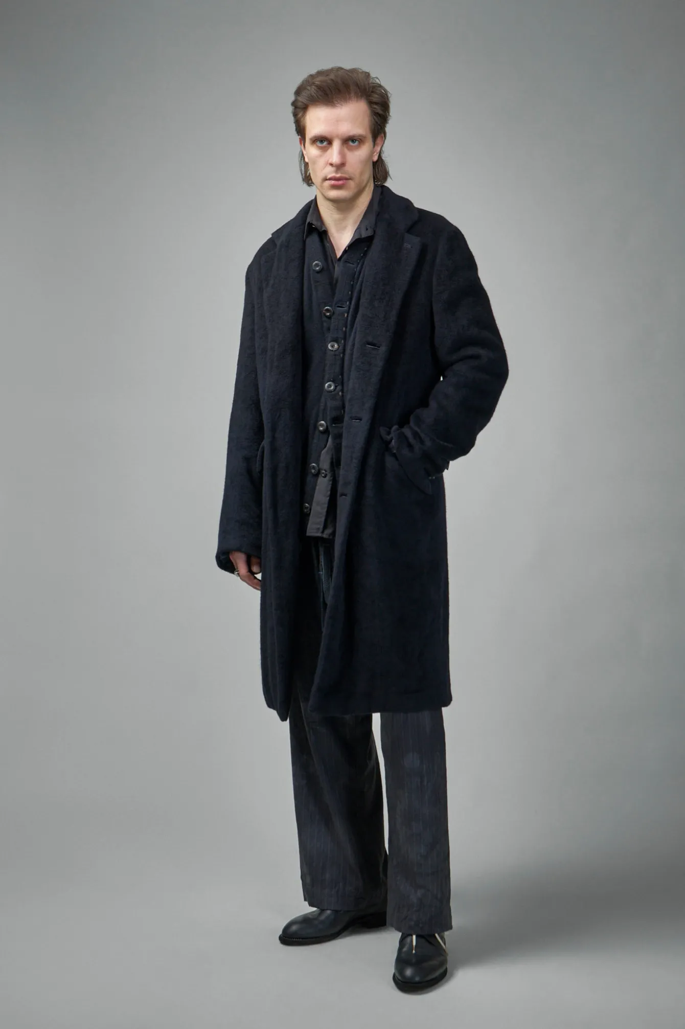 Geoffrey B. Small BRC08 Handmade Pure Alashan Cashmere 3-ply Fully-Lined Como Silk Long Coat - LABELS