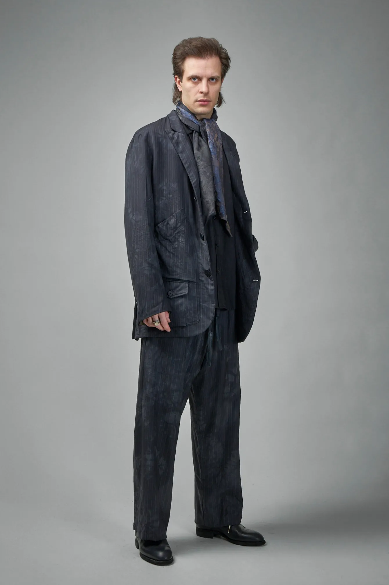 Geoffrey B. Small EV8J04 Handmade Single Breasted Coat Jacket With Patch Pockets - LABELS