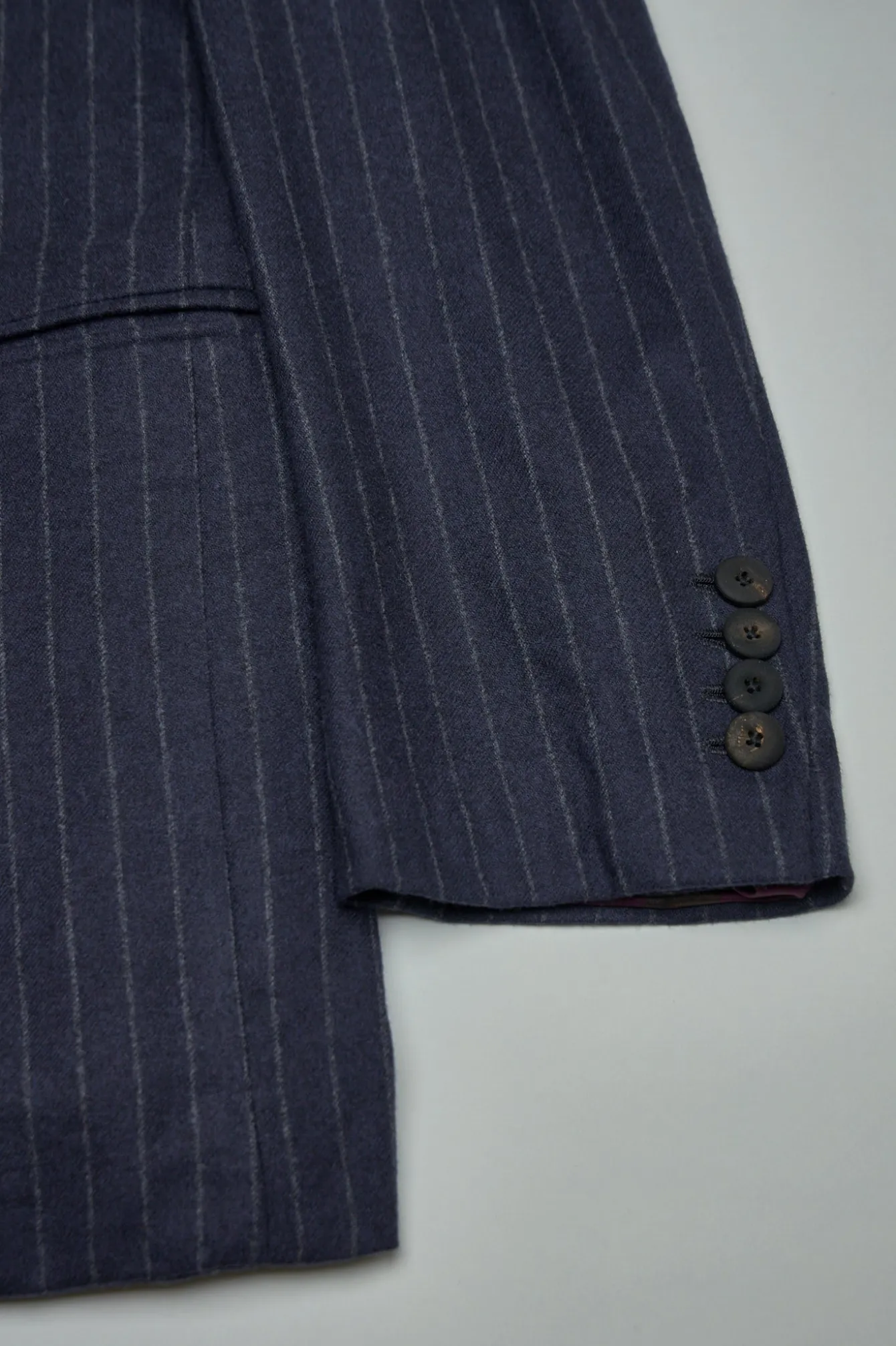 Geoffrey B. Small EV8J10 Handmade Elongated Double-Breasted, 6 Buttons, Double Vent Tailored Jacket - LABELS