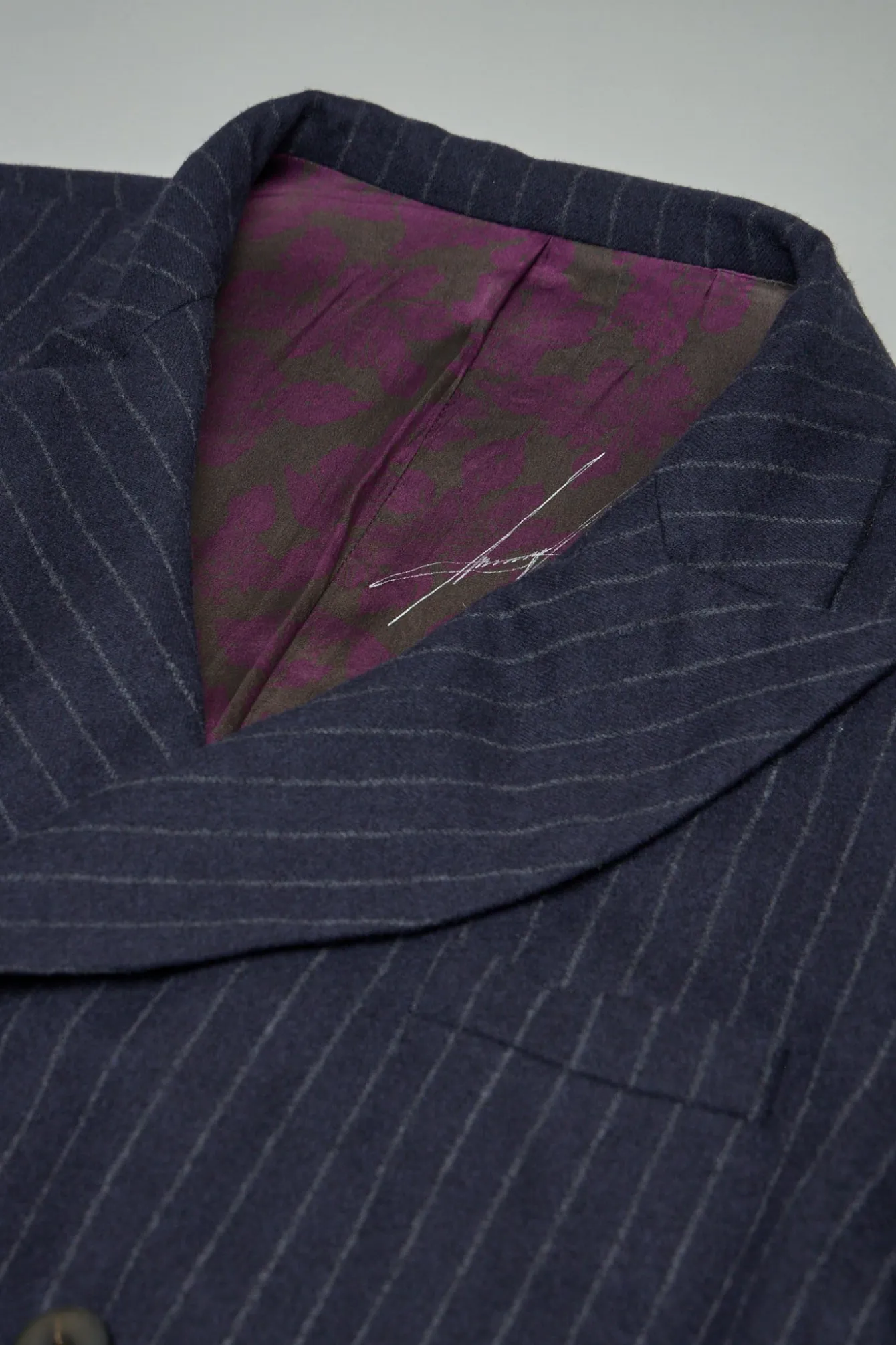 Geoffrey B. Small EV8J10 Handmade Elongated Double-Breasted, 6 Buttons, Double Vent Tailored Jacket - LABELS
