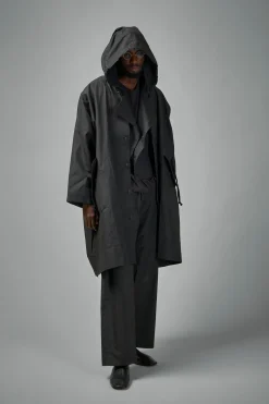 Jan-Jan Van Essche COAT#32 Long Loose Unlined Fit Coat With Detachable Collar - LABELS