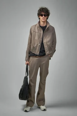 Kiko Kostadinov Zafar Cropped Jacket Herringbone Wool - LABELS