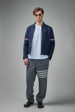 Thom Browne Rugby Fit Short Sleeve Tee In Cotton Interlock - LABELS