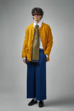 Valentino Cuffed Trousers in Cotton Gabardine - LABELS
