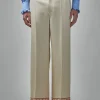 Valentino Wool Gabardine Trousers with Jacquard Hem - LABELS